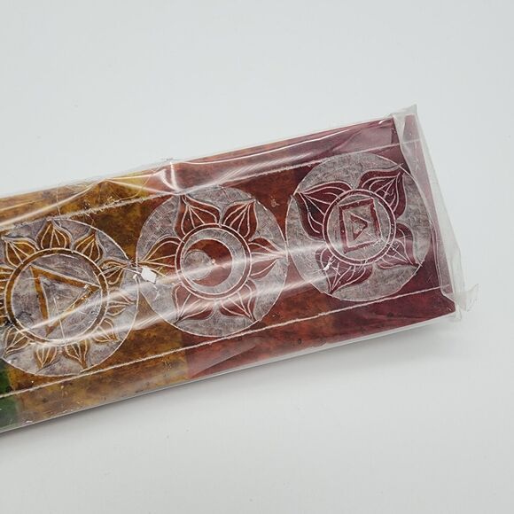 Boho Incense Stick Holder Curved Soapstone Chakra Diwali Multicolor Decor Crocon - Picture 7 of 8